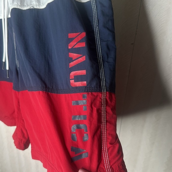 ❤️ NAUTICA classic logo tri-block series swim trunks SIZE LARGE - Picture 3 of 6